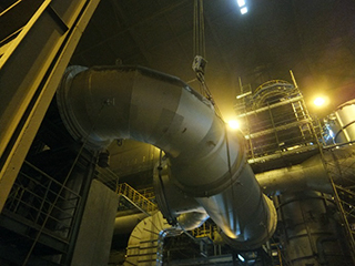 電気炉ガス冷却設備据付工事 写真2